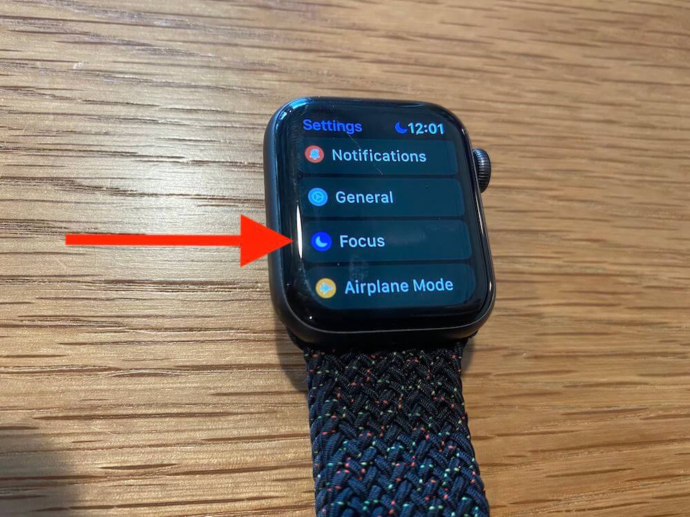 Apple watch focus mode