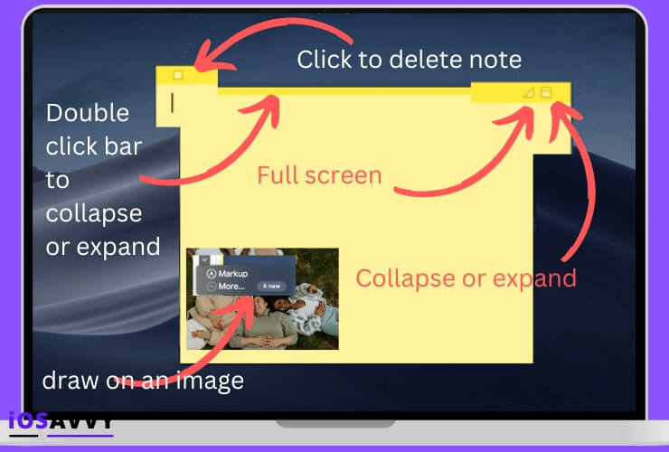 Delete a Sticky Note on Mac