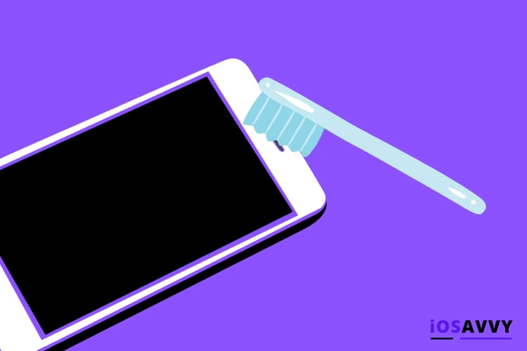 How to Clean iPhone Microphone using tooth brush